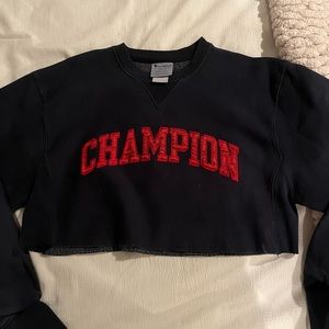 champion cropped sweatshirt